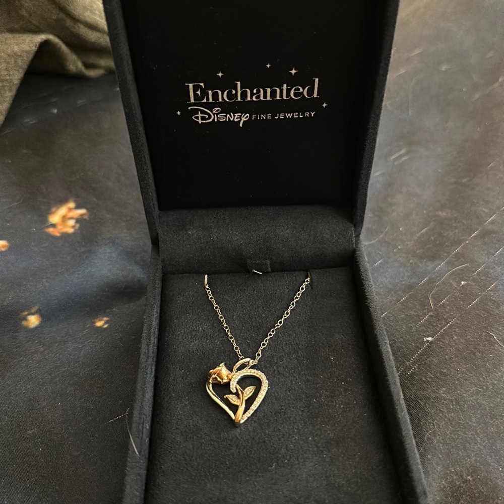 Zales Enchanted Disney Belle Necklace